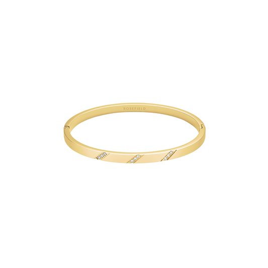 Rosefield Bangle with Lines of Crystals - JBLCG-J1043
