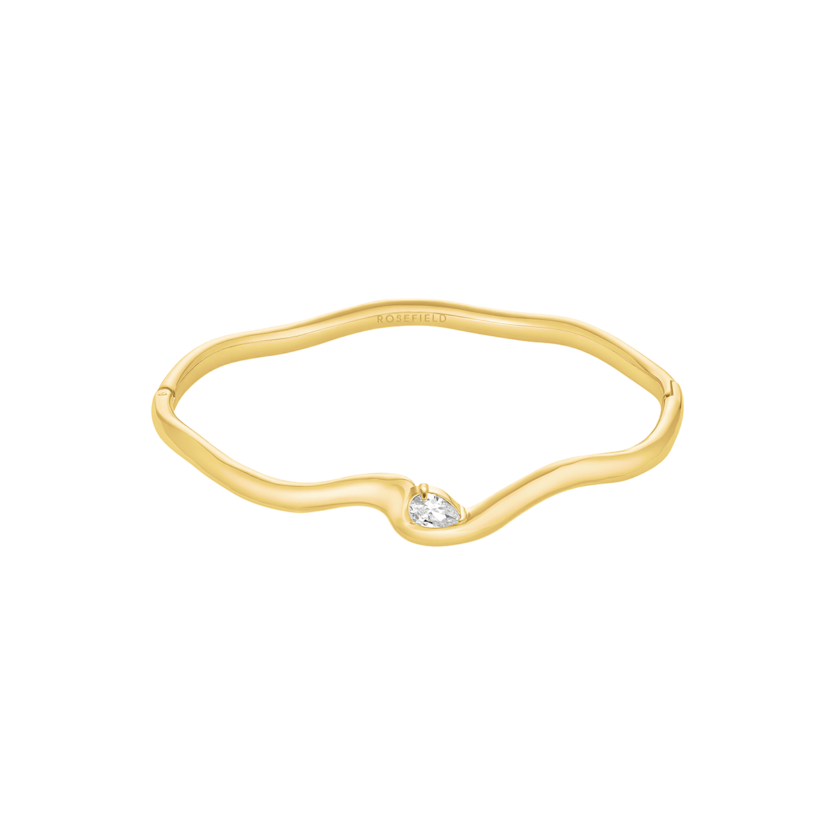 Rosefield Marquise Wave Bangle Gold - JBMWG-J1303