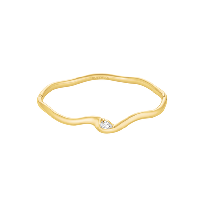 Rosefield Marquise Wave Bangle Gold - JBMWG-J1303