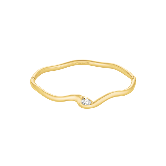 Rosefield Marquise Wave Bangle Gold - JBMWG-J1303