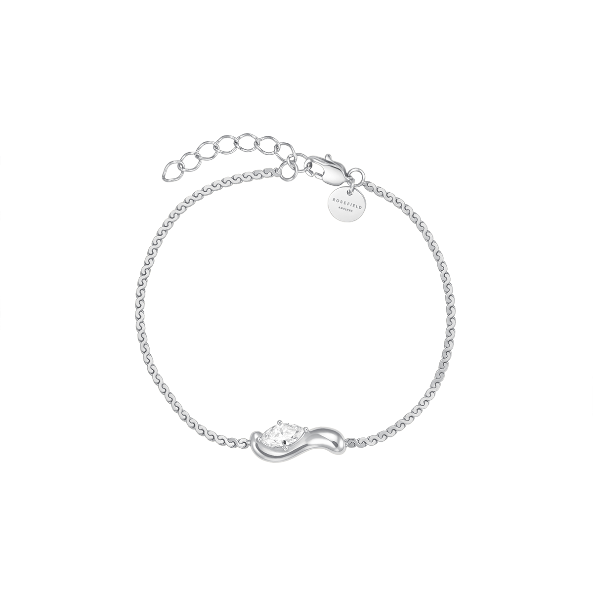 Rosefield Marquise Wave Soft Bracelet Silver - JBMWS-J1326