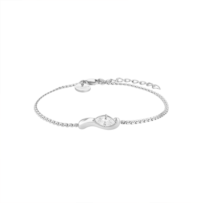 Rosefield Marquise Wave Soft Bracelet Silver - JBMWS-J1326
