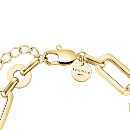 Rosefield Multi Octagon Studs Bracelet Gold - JBOSG-J900