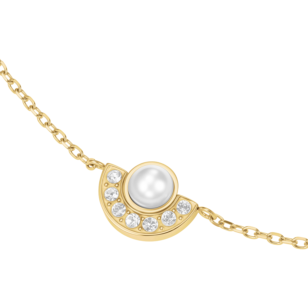 Rosefield Modern Pearl Circle Bracelet Gold - JBPCG-J1295
