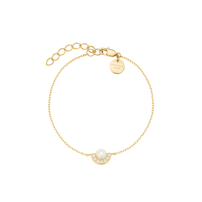 Rosefield Modern Pearl Circle Bracelet Gold - JBPCG-J1295