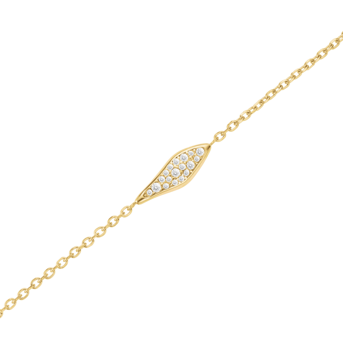 Rosefield Pave Leaf Bracelet Gold - JBPLG-J1238