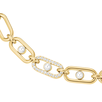 Rosefield Modern Pearl Link Bracelet Gold - JBPLG-J1296