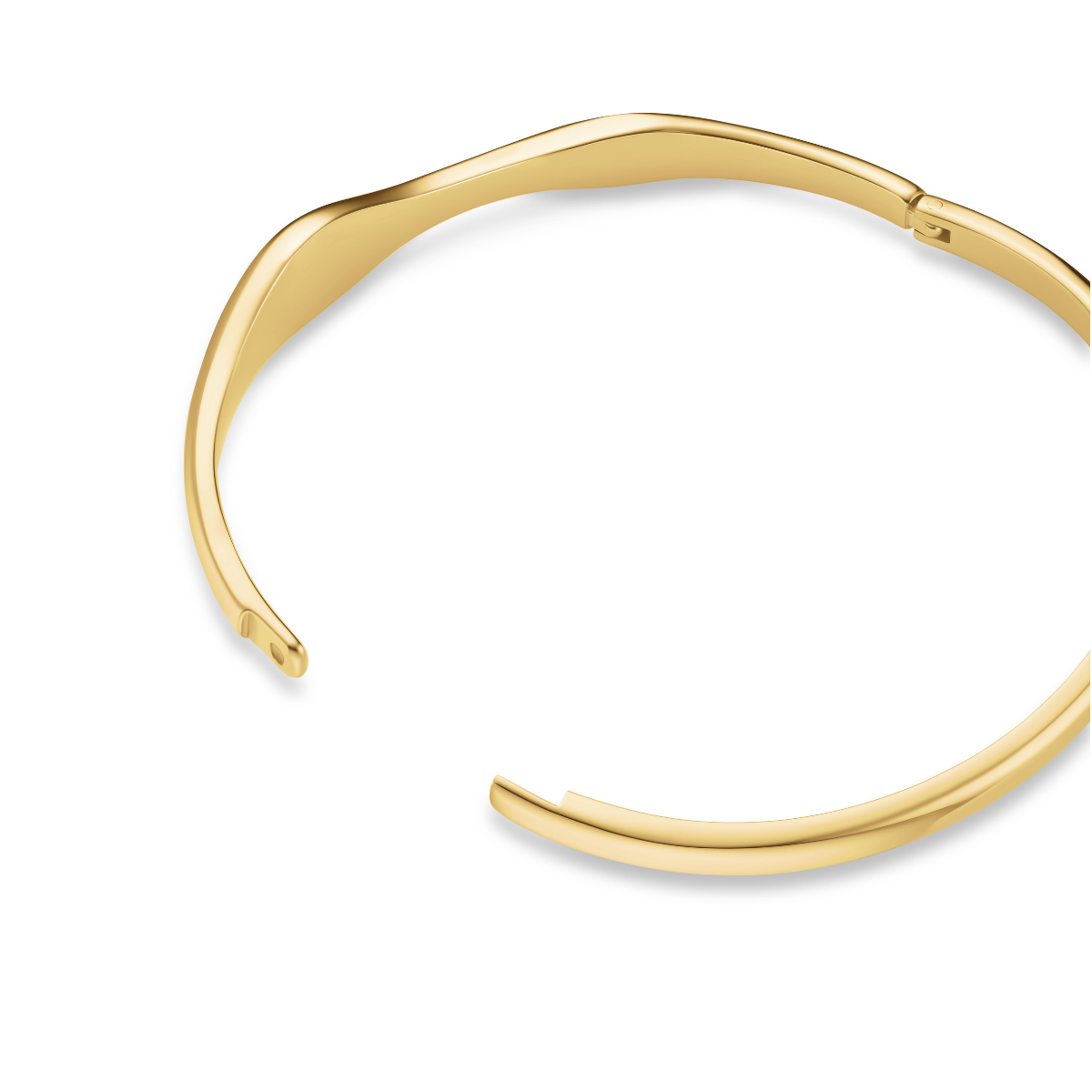 Rosefield Pave Wave Bangle Gold - JBPWG-J1235