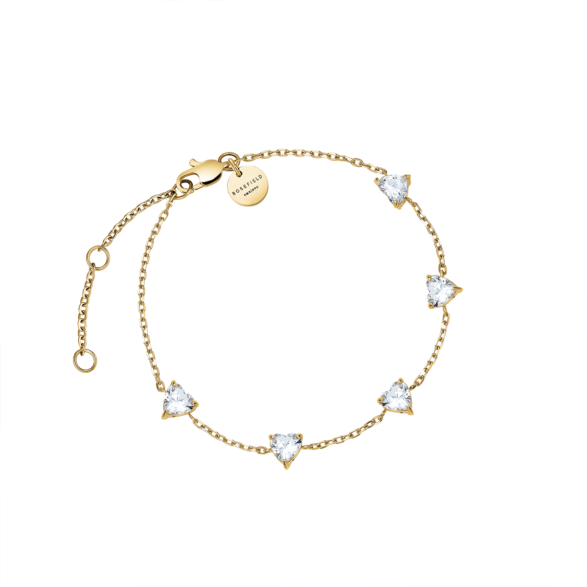 Rosefield Row of Hearts Gold Set (Necklace + Bracelet) Set