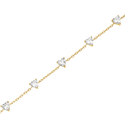 Rosefield Row of Hearts Bracelet - JBRHG-J1013