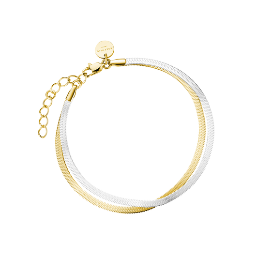 Rosefield Snake Bracelet  Duo Tone - JBSCD-J677