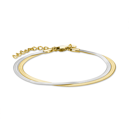 Rosefield Snake Duo Tone Set (Necklace + Bracelet)