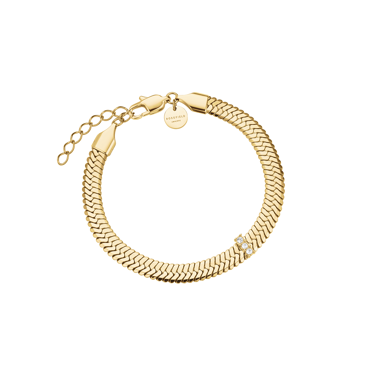 Rosefield Large Snake Crystal Gold Trio