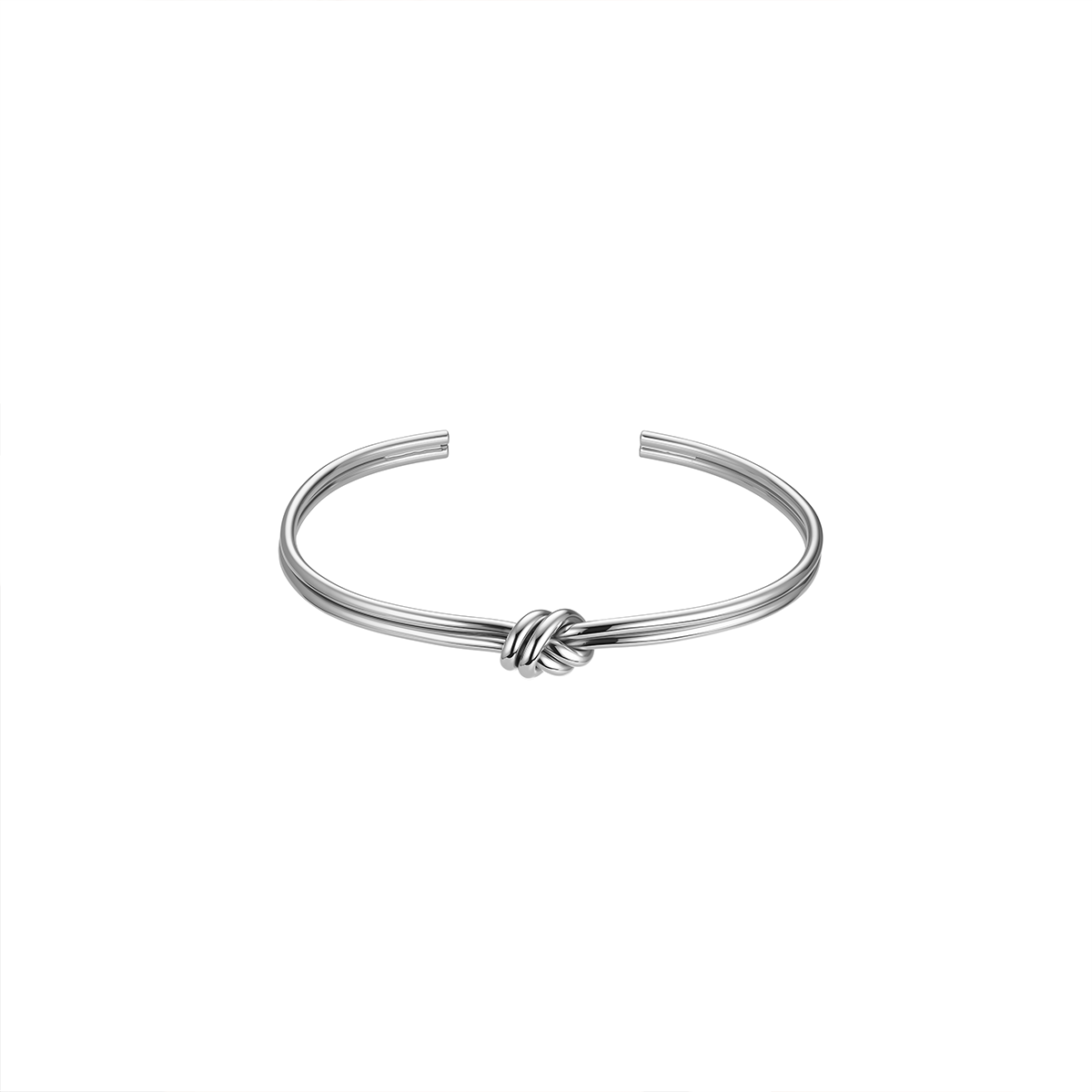Rosefield Statement Knot Bangle Pair (Gold + Silver)