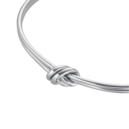 Rosefield Statement Knot Bangle Silver - JBSKS-J1062