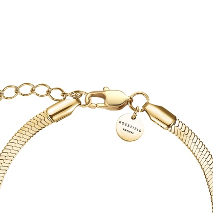 Rosefield Snake Heart Bracelet White Crystal - JBSWG-J1010