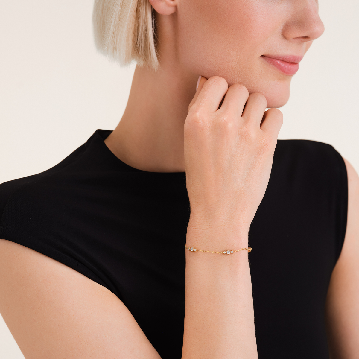 Rosefield Triple Crystal Bracelet - JBTCG-J1020