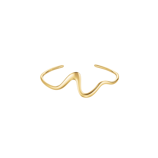 Rosefield Wave Bangle Gold - JBWBG-J1302