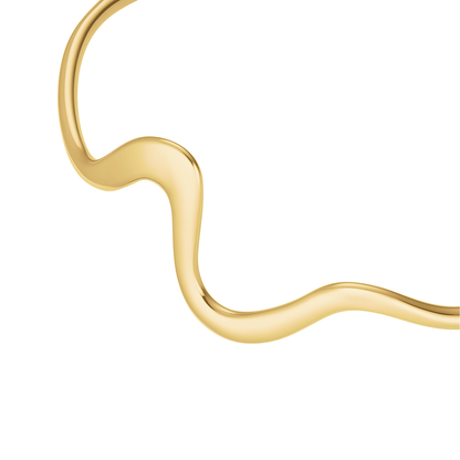 Rosefield Wave Bangle Gold - JBWBG-J1302