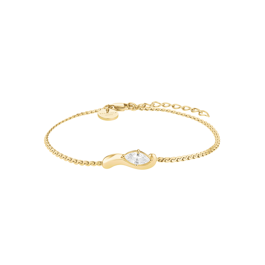 Rosefield Marquise Wave Soft Bracelet Gold - JBWSG-J1304