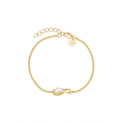 Rosefield Marquise Wave Soft Bracelet Gold - JBWSG-J1304