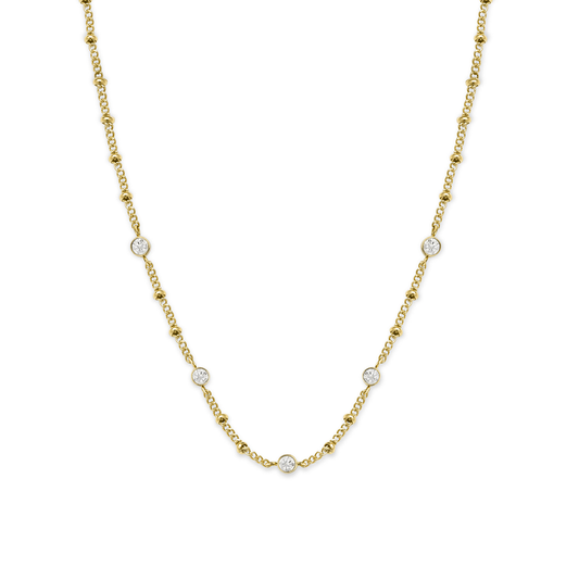 Rosefield Crystal Necklace Gold - JCSCG-J266