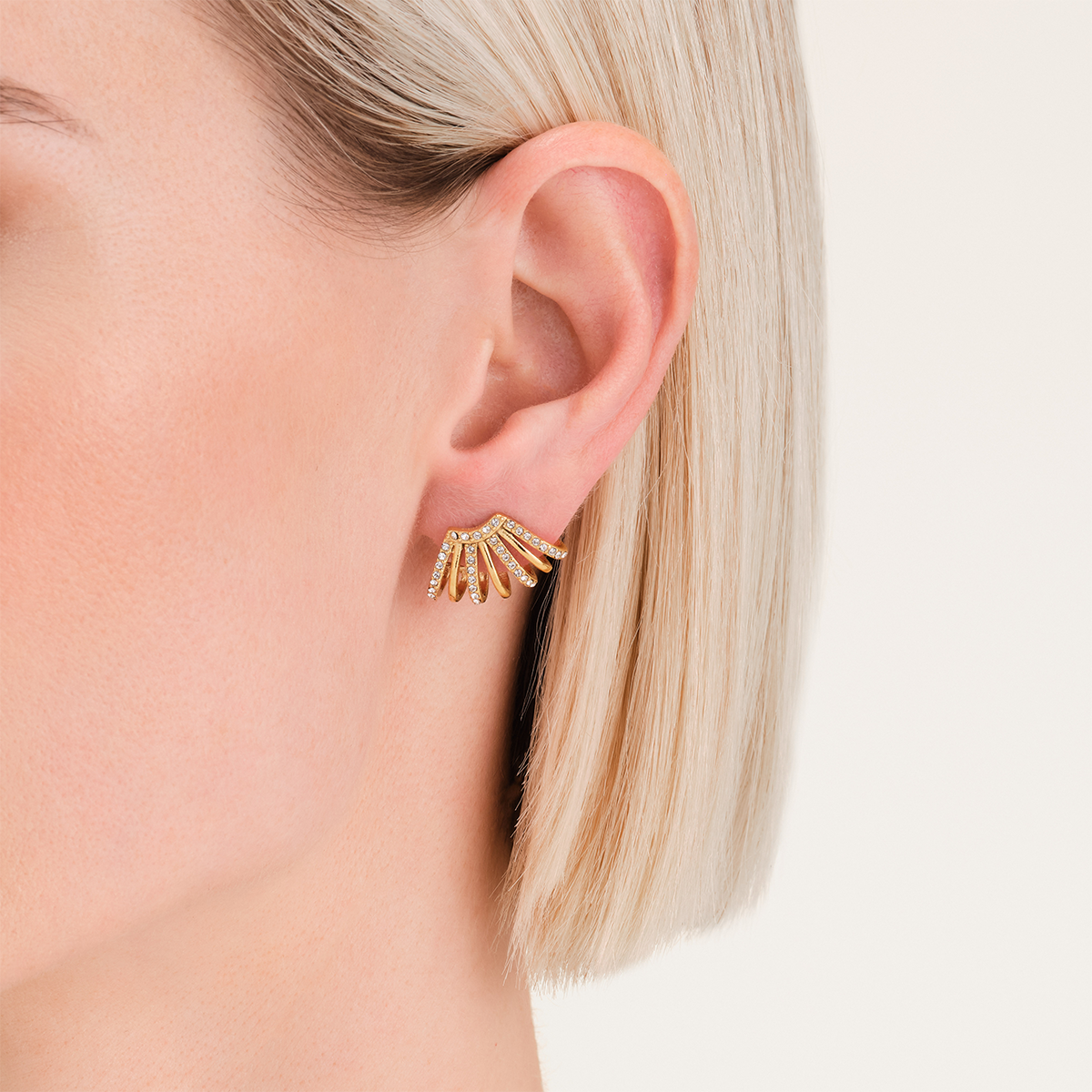 Rosefield Caged Crystal Earrings - JECCG-J1029
