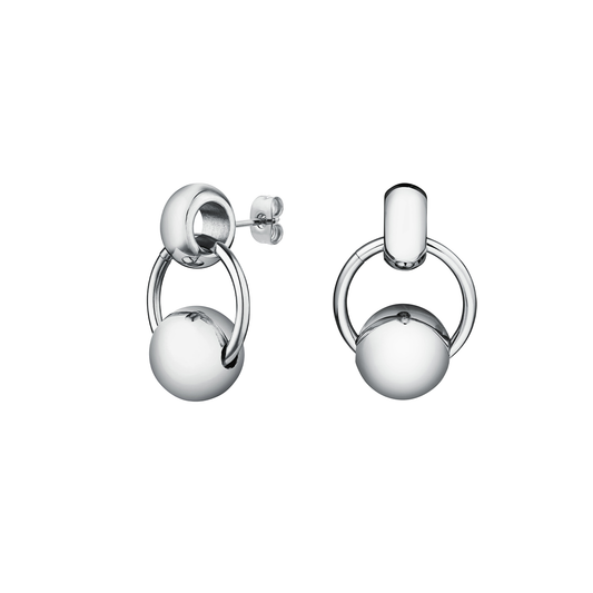 Rosefield Chunky Roll Hoops Silver - JECES-J897