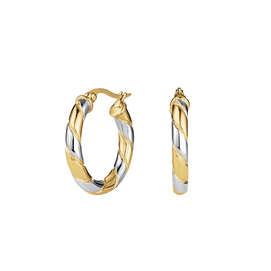 Rosefield Duotone Swirl Hoops Gold - JEDSG-J711
