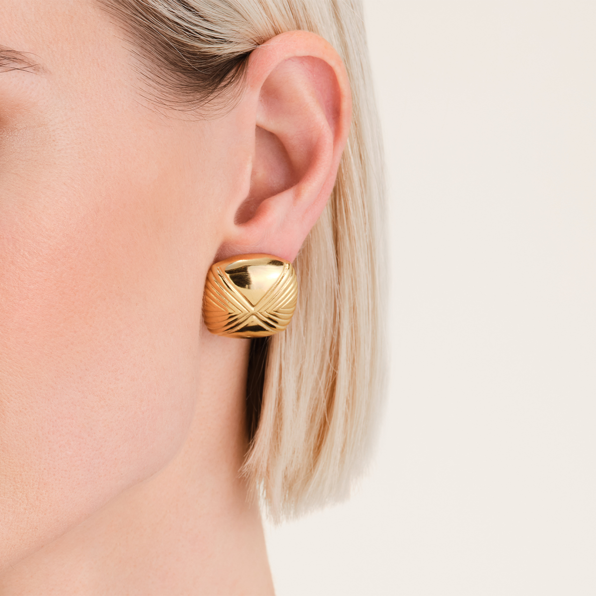 Rosefield Modern Vintage Edged Studs - JEESG-J962
