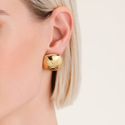 Rosefield Modern Vintage Edged Studs - JEESG-J962