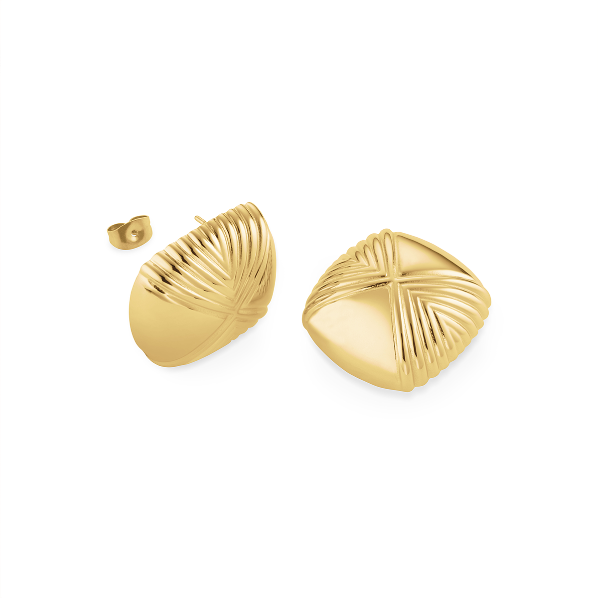 Rosefield  Modern Vintage Gold Studs Trio