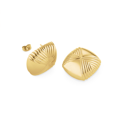 Rosefield  Modern Vintage Gold Studs Trio