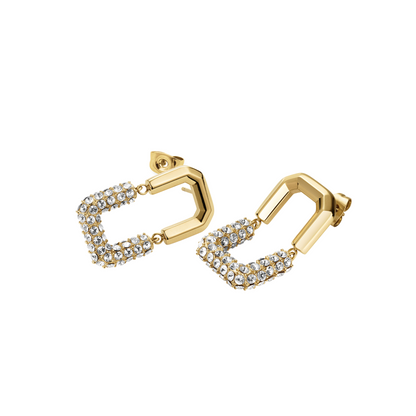 Rosefield Half Octagon Studs Earrings Gold - JEHSG-J903
