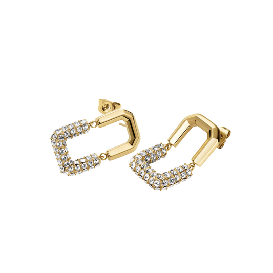 Rosefield Half Octagon Studs Earrings Gold - JEHSG-J903