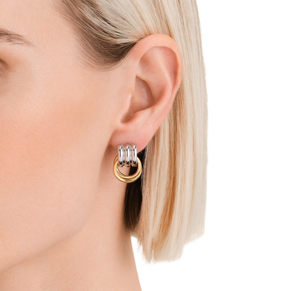 Rosefield Modern Vintage Interlaced Duotone Earrings - JEIED-J964