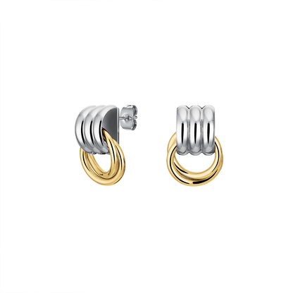 Rosefield Modern Vintage Interlaced Duotone Earrings - JEIED-J964