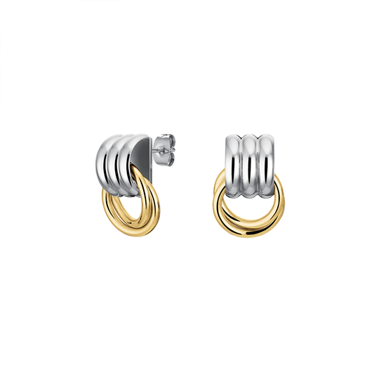 Rosefield Modern Vintage Interlaced Duotone Earrings - JEIED-J964