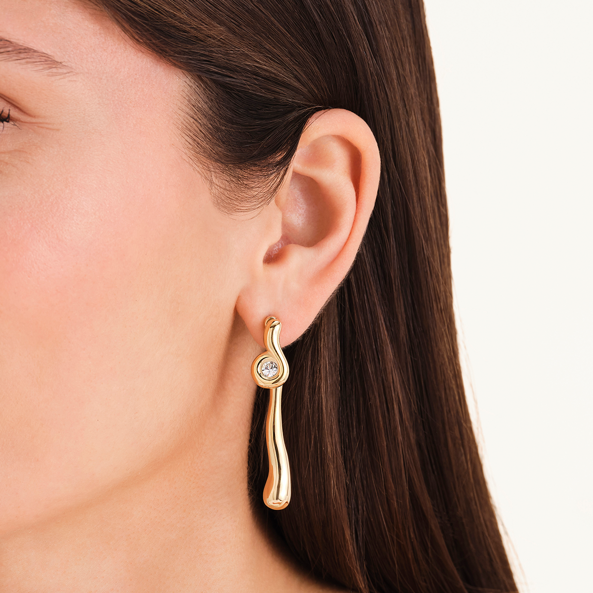 Rosefield Long Wave Stud Gold  - JELWG-J1301