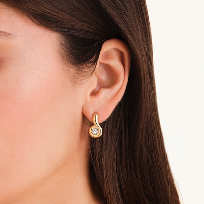 Rosefield Long Wave Stud Gold  - JELWG-J1301