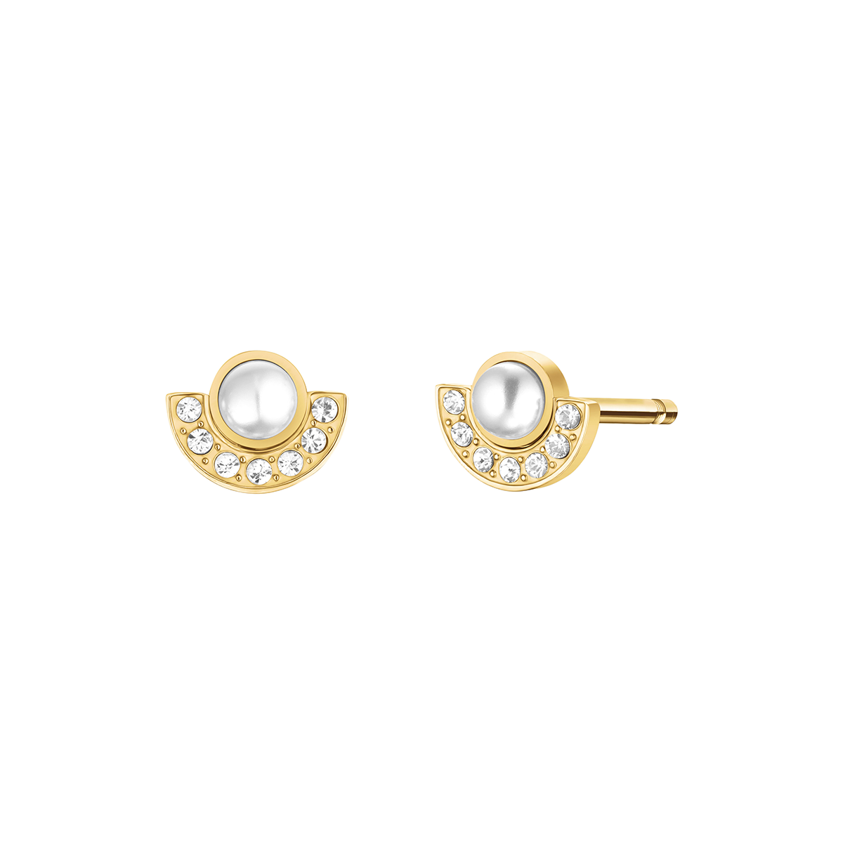 Rosefield Modern Pearl Studs Gold - JEMPG-J1291