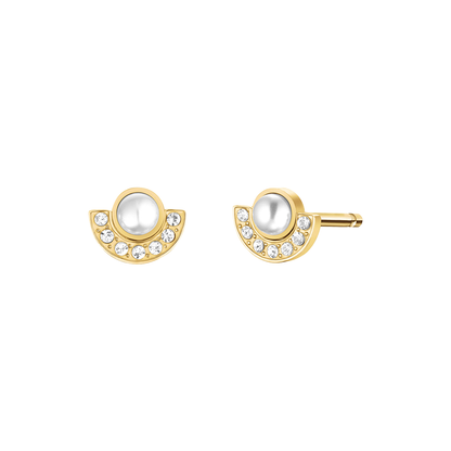 Rosefield Modern Pearl Studs Gold - JEMPG-J1291
