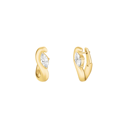 Rosefield Marquise Wave Hoops Gold - JEMWG-J1299