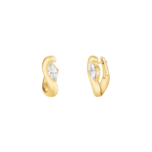 Rosefield Marquise Wave Hoops Gold - JEMWG-J1299