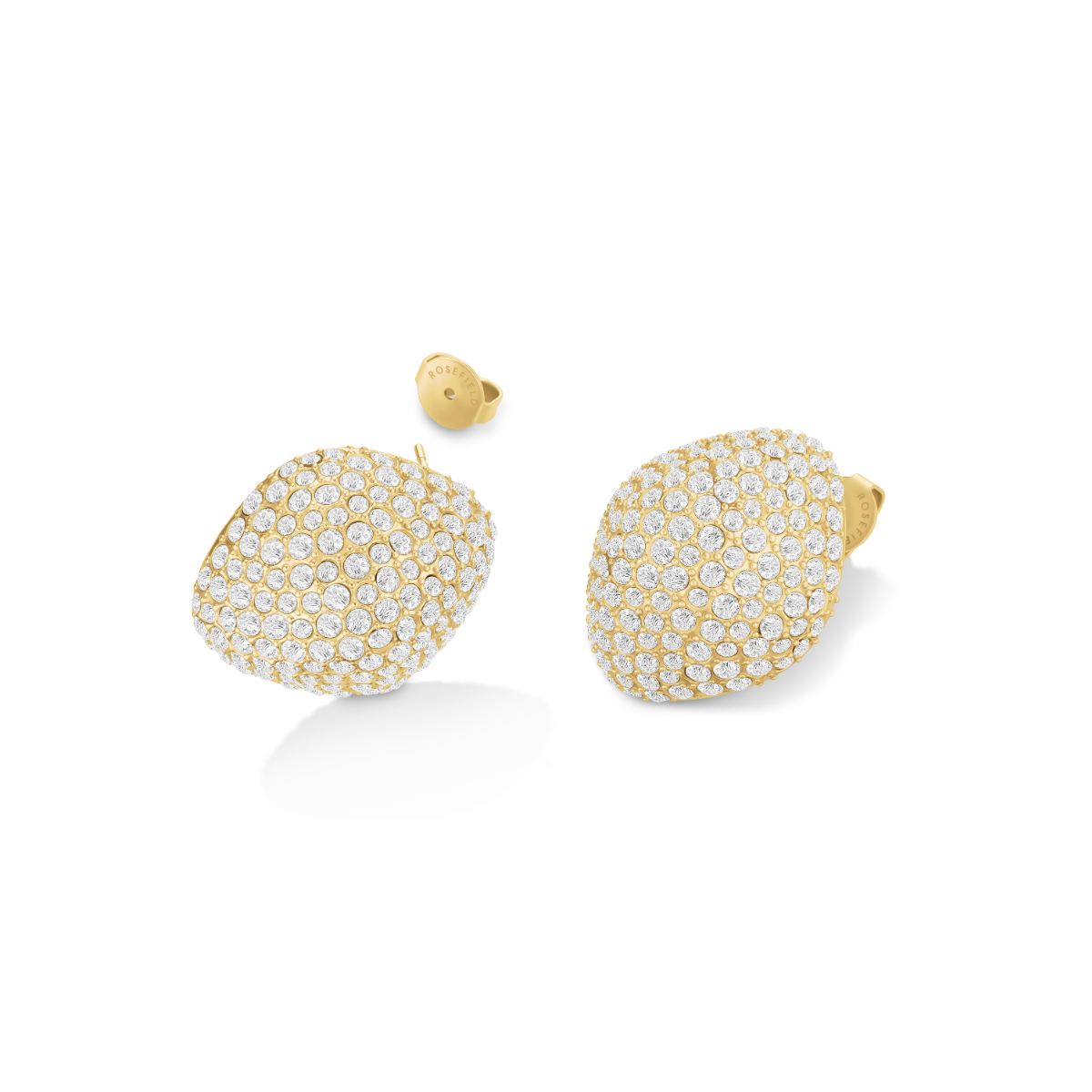 Rosefield Pavé Big Studs Gold - JEPBG-J1222