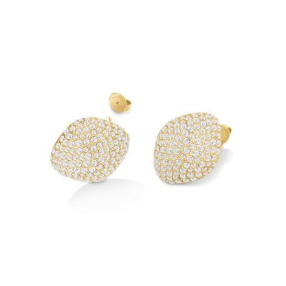 Rosefield Pavé Big Studs Gold - JEPBG-J1222