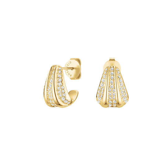 Rosefield Pave Striped Studs Gold - JEPSG-J1228