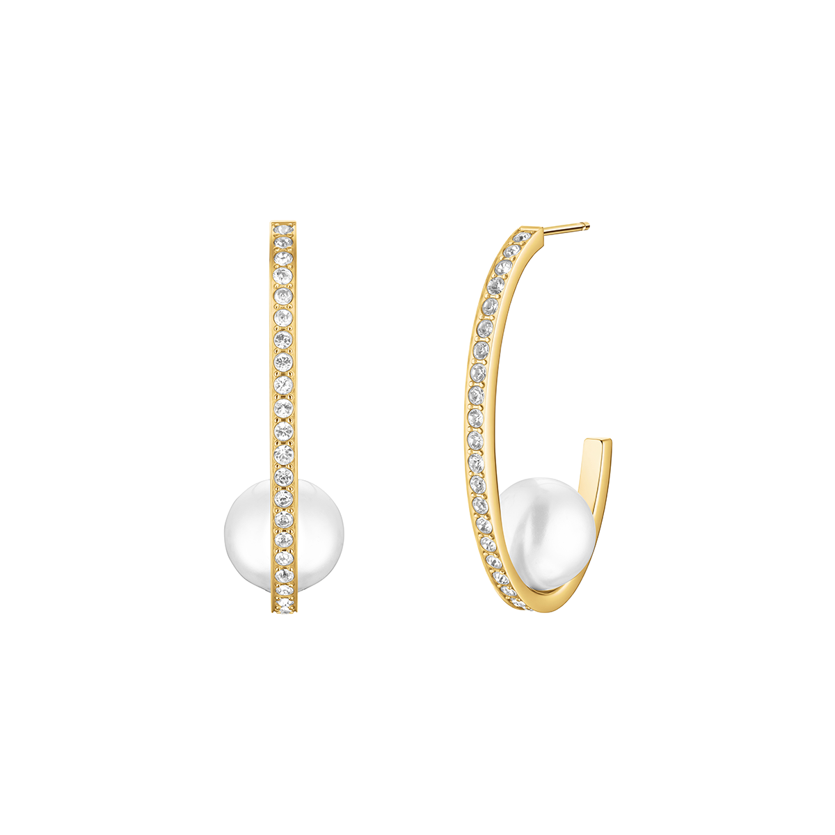 Rosefield Modern Pearl Statement Earring Gold - JEPSG-J1290
