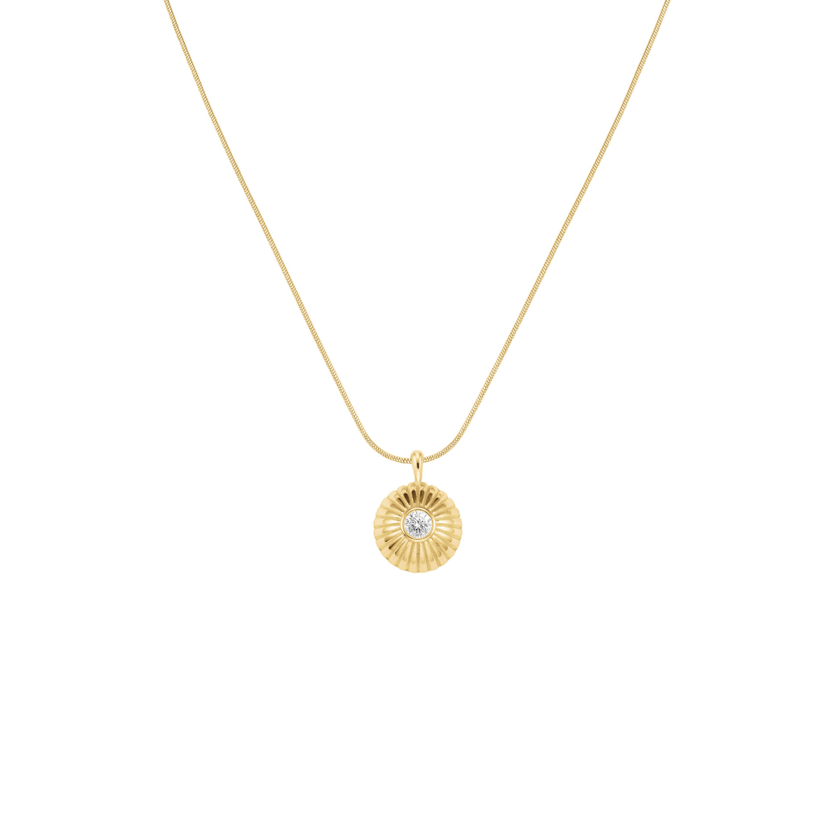 Rosefield Bold Solitary Coin Necklace Gold - JNBCG-J1206