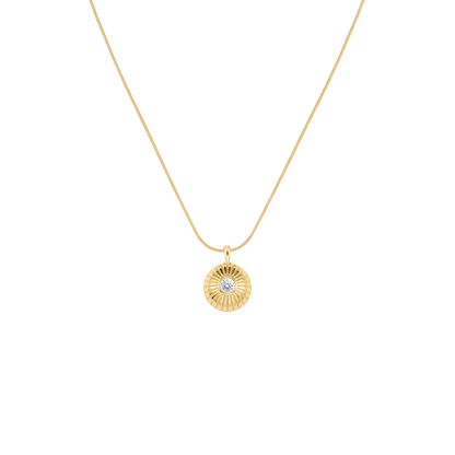 Rosefield Bold Solitary Coin Necklace Gold - JNBCG-J1206